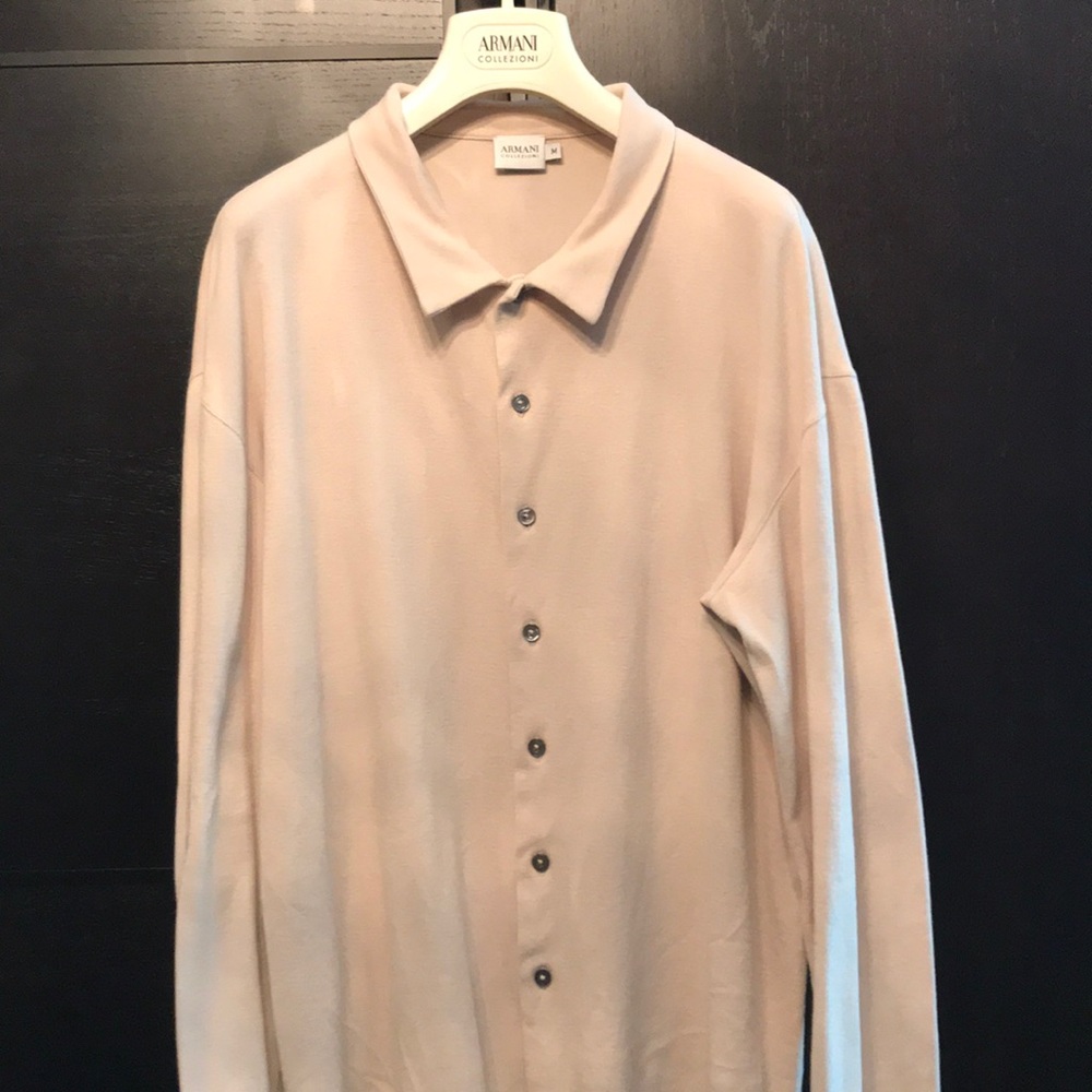Long sleeve cotton Armani button down shirt